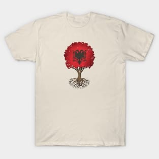 Tree of Life with Albanian Flag T-Shirt